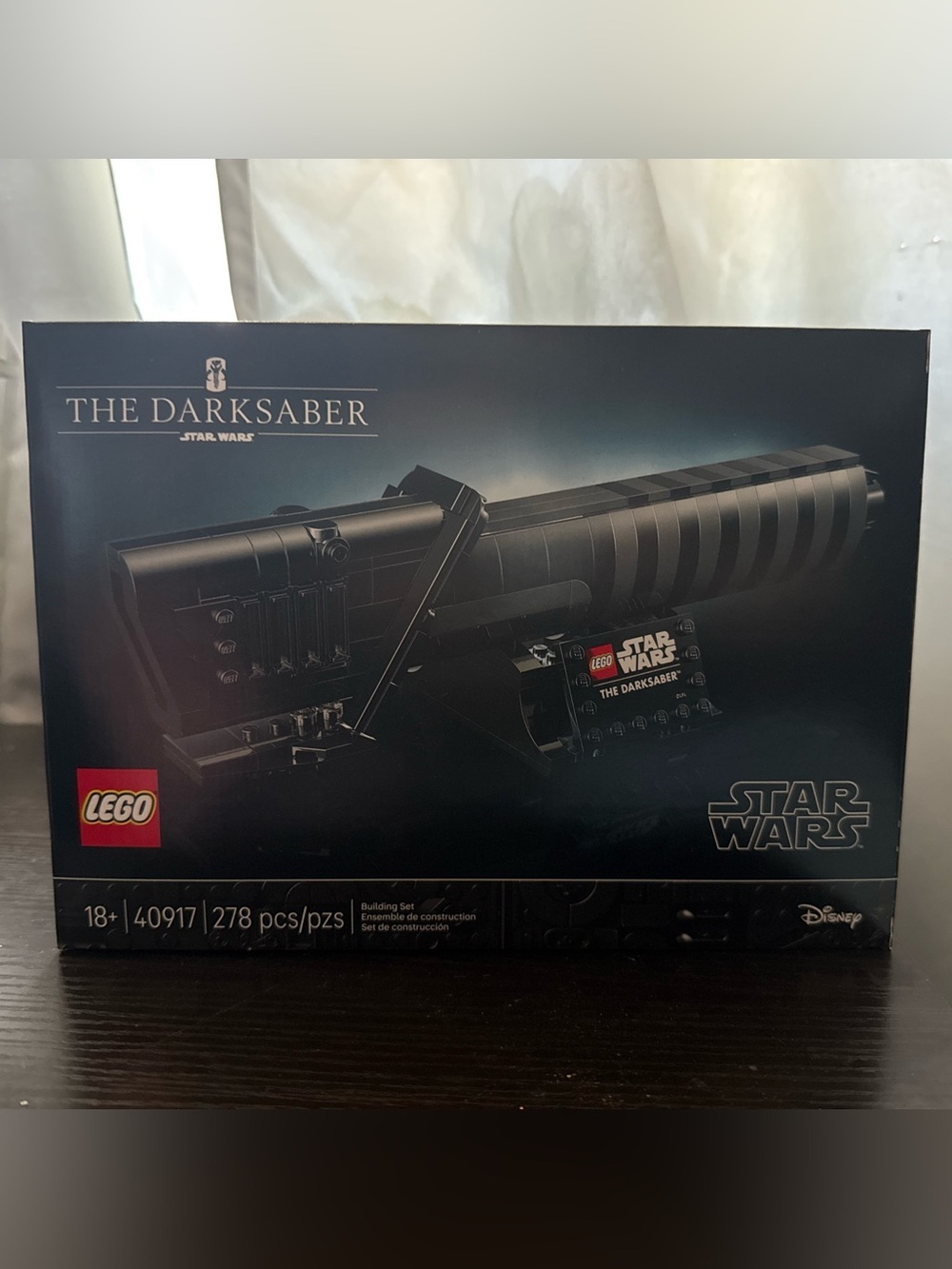 Lego Star Wars Black Darksaber Display Model